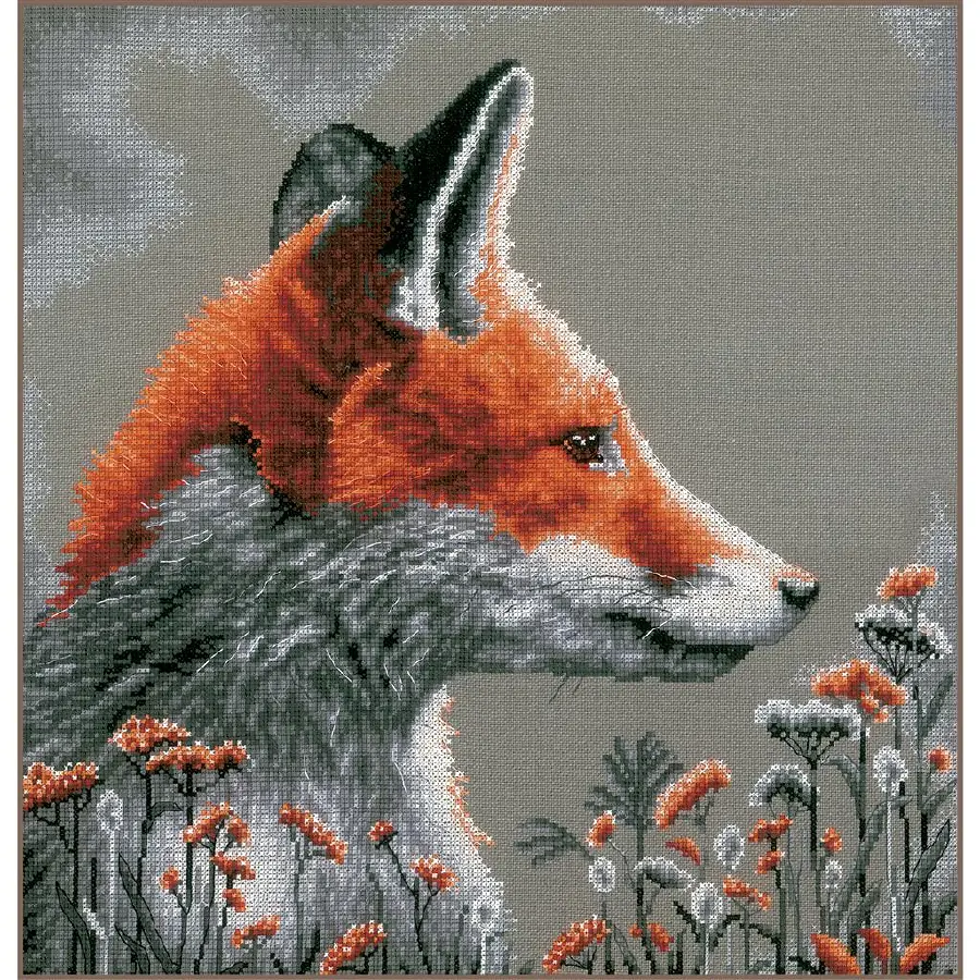 PN-0202499 Набір для вишивки хрестом LanArte Animals, die in die Nacht starТварини дивляться в ніч. Catalog. Kits