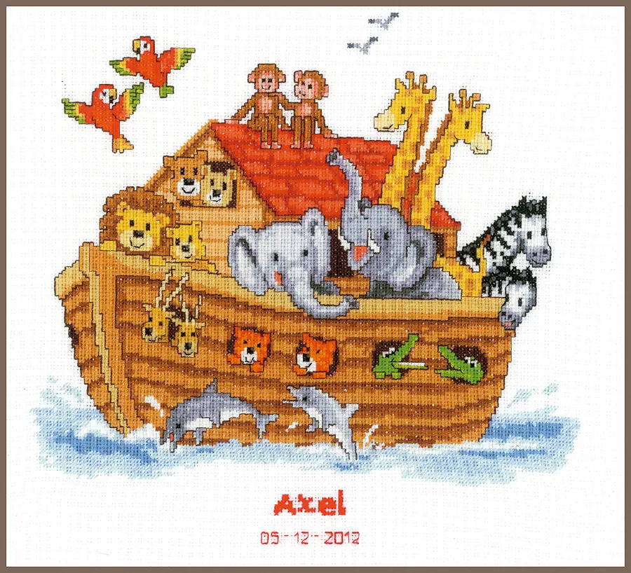 PN-0143716 Набор для вышивки крестом Vervaco Noah's ark "Ноев ковчег". Catalog. Kits