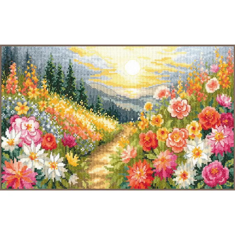 PN-0214324 Набір для вишивання хрестиком LanArte Прогулянка серед квітів. Catalog. Kits