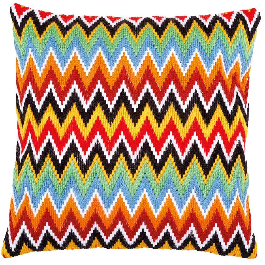 PN-0172881 Набор для вышивания гладью (подушка) Vervaco Zigzag "Зигзаг". Catalog. Kits