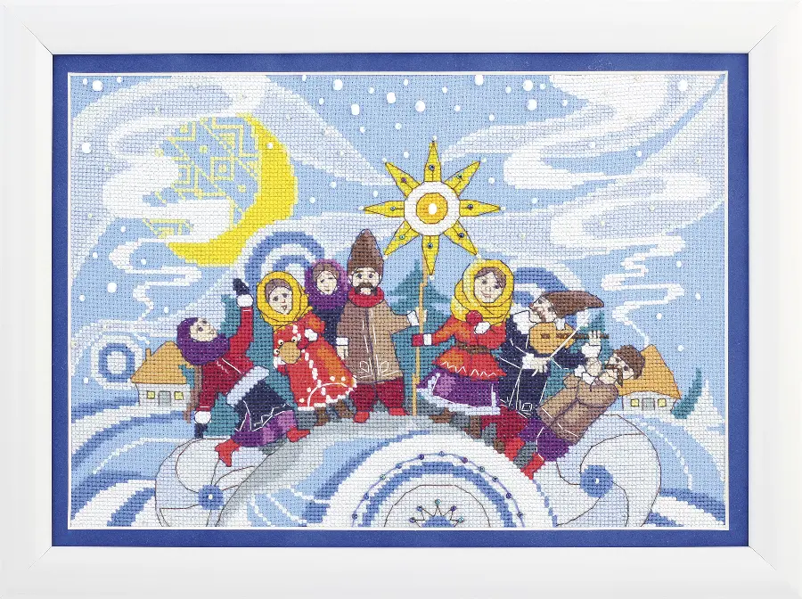 ВТ-235 Набор для вышивания крестом Crystal Art "Колядки". Catalog. Kits