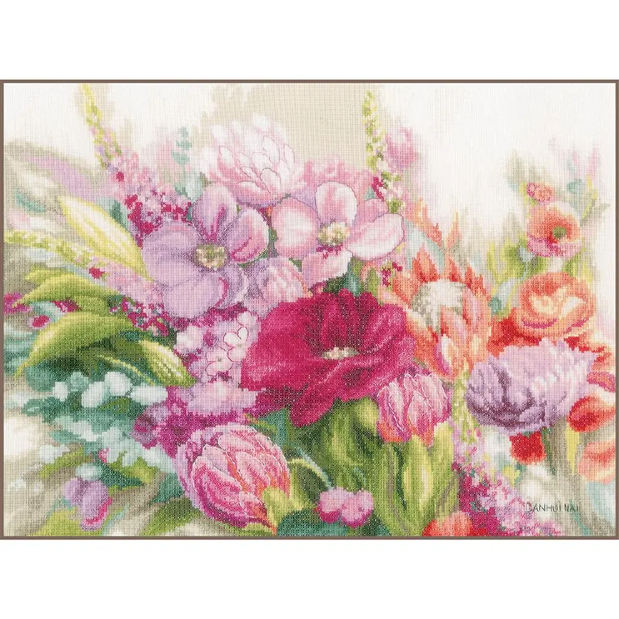 PN-0205167 Набір для вишивання лічильний хрест Lanarte Яскраві квіти. Catalog. Kits