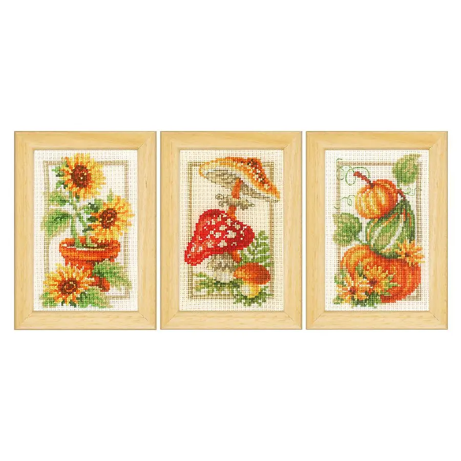 PN-0147594 Набір для вишивання хрестом 8х12 см МІНІАТЮРНИЙ НАБІР ОСІННИЙ НАБІР Vervaco. Catalog. Kits