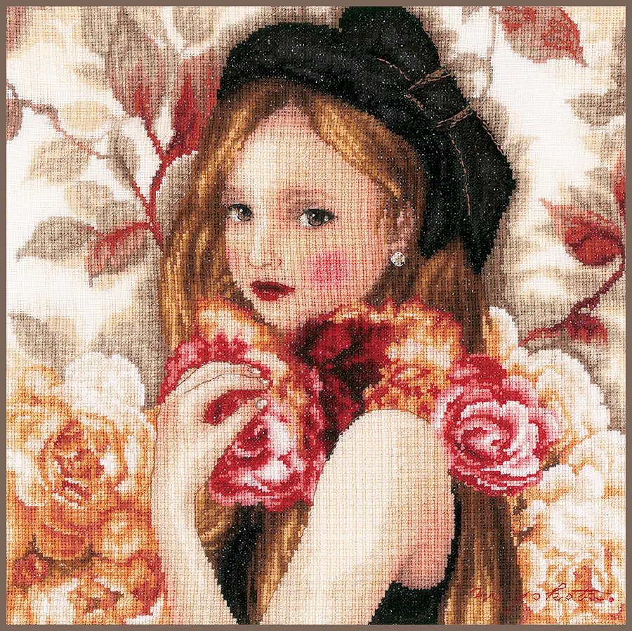 PN-0186060 Набор для вышивки крестом LanArte I Hold Roses "Я держу розы". Catalog. Kits