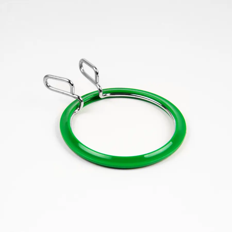 160-3/зеленые Пяльцы Nurge пружинные для вышивания и штопки, высота обода 2,6мм, диаметр 58мм. Catalog. Embroidery and sewing. Tambour