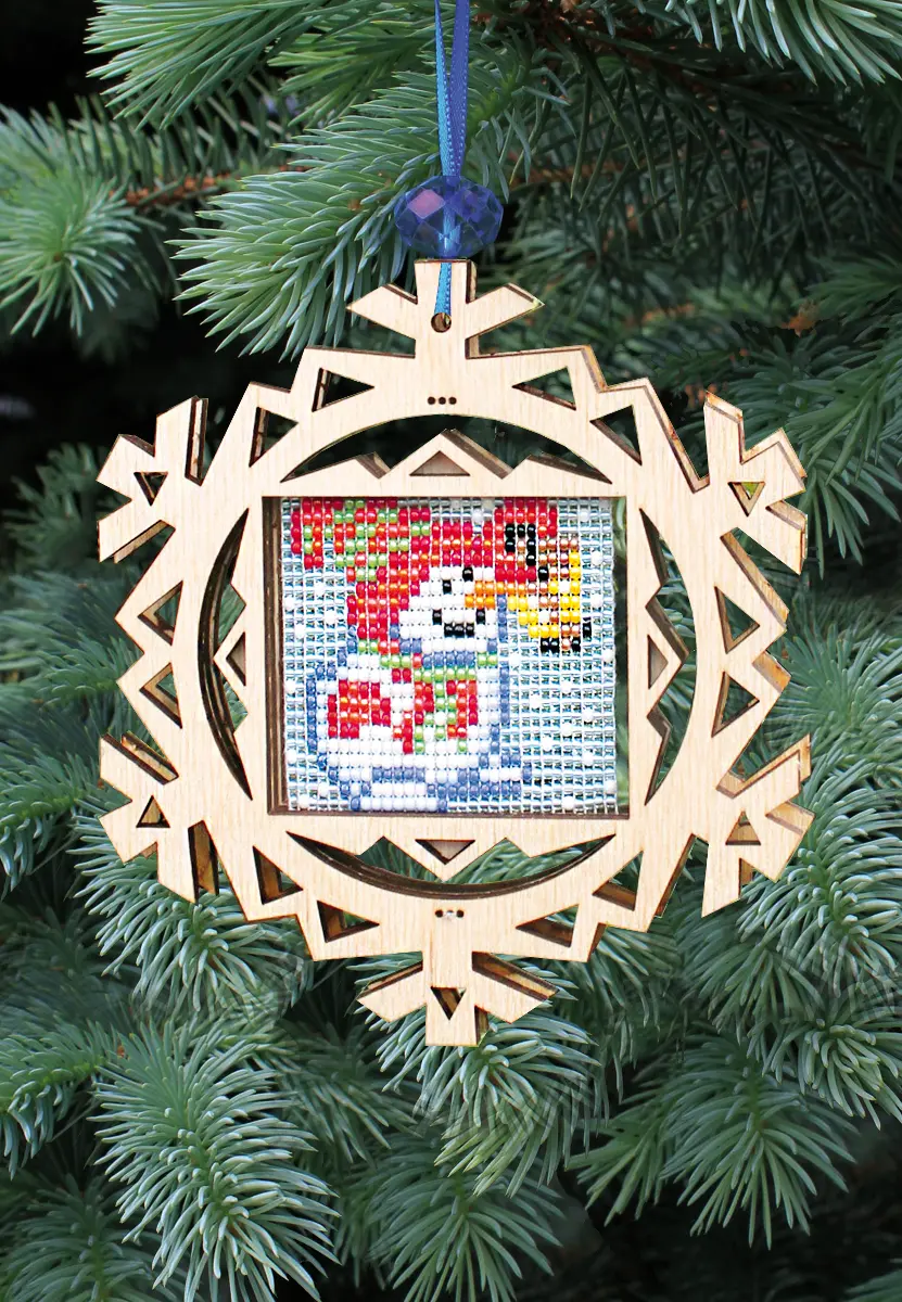 F-082 Набор новогоднее украшение из фанеры Чарівна Мить "Снеговик". Catalog. Kits