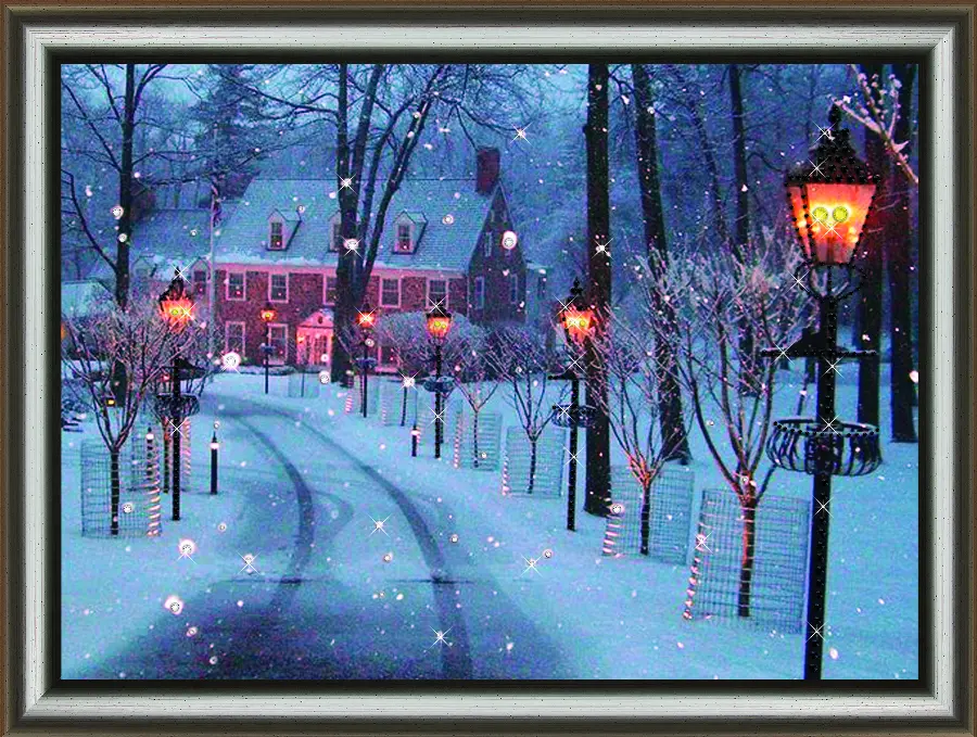 Набор картина стразами Crystal Art КС-1052 "Морозный вечер". Catalog. Kits