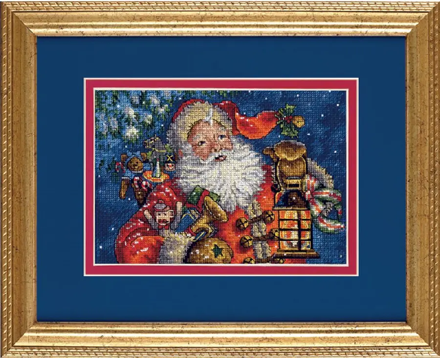 70-08865 Набор для вышивания крестом DIMENSIONS Nighttime Santa "Ночной Санта". Catalog. Kits