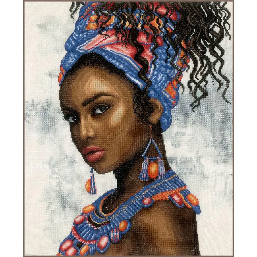 PN-0200685 Набір для вишивання хрестом 39х49см, LanArte HEADSCARF MODEL Модель. Catalog. Kits