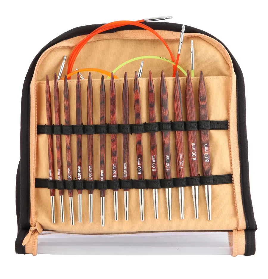 25613 Набор деревянных съемных спиц Deluxe Cubics Symfonie-Rose KnitPro. Catalog. Knitting. Needle and crotchet kits