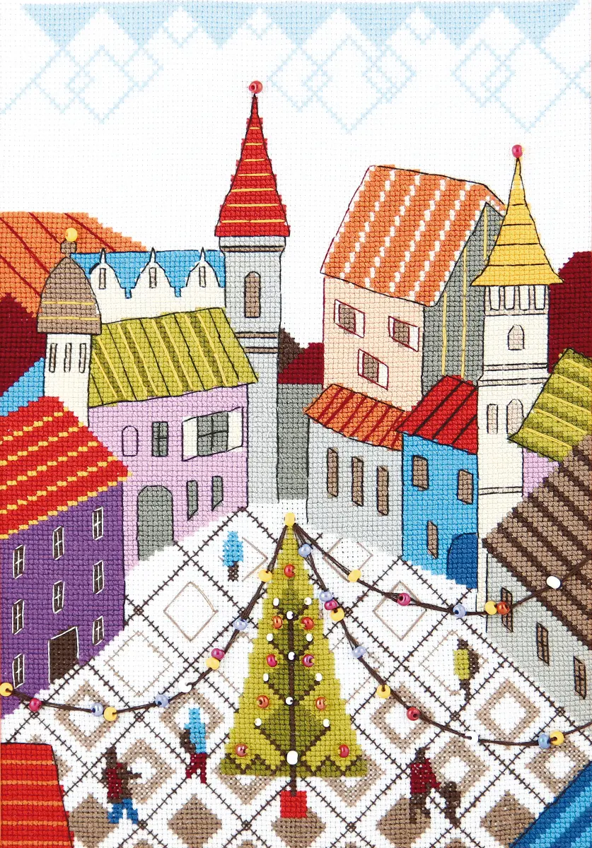 ВТ-245  Набор для вышивания крестом Crystal Art "Праздничная площадь". Catalog. Kits