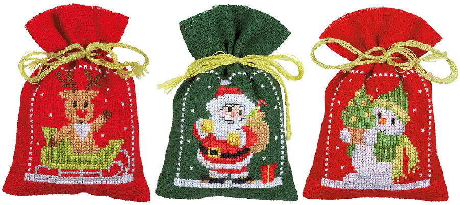 PN-0172635 Набор для вышивания крестом (мешочки для саше) Vervaco Christmas figures "Рождественские фигурки". Catalog. Kits