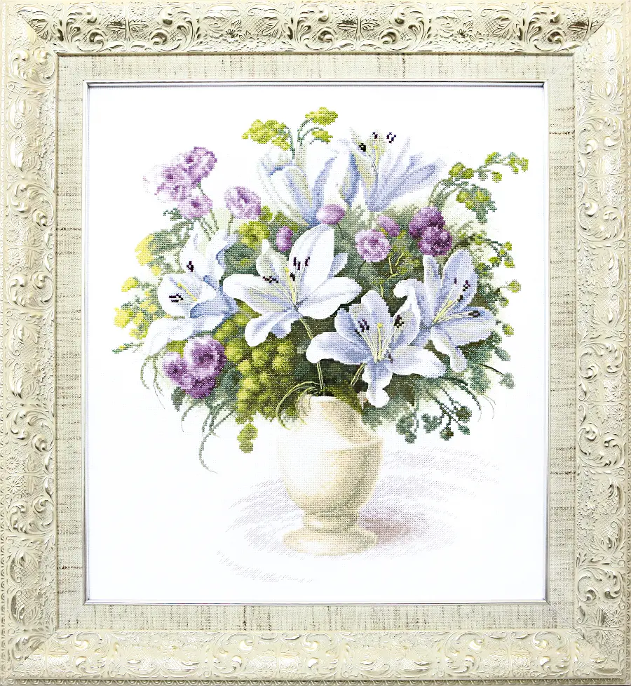 ВТ-141 Набор для вышивания крестом Crystal Art "Букет с белыми лилиями". Catalog. Kits