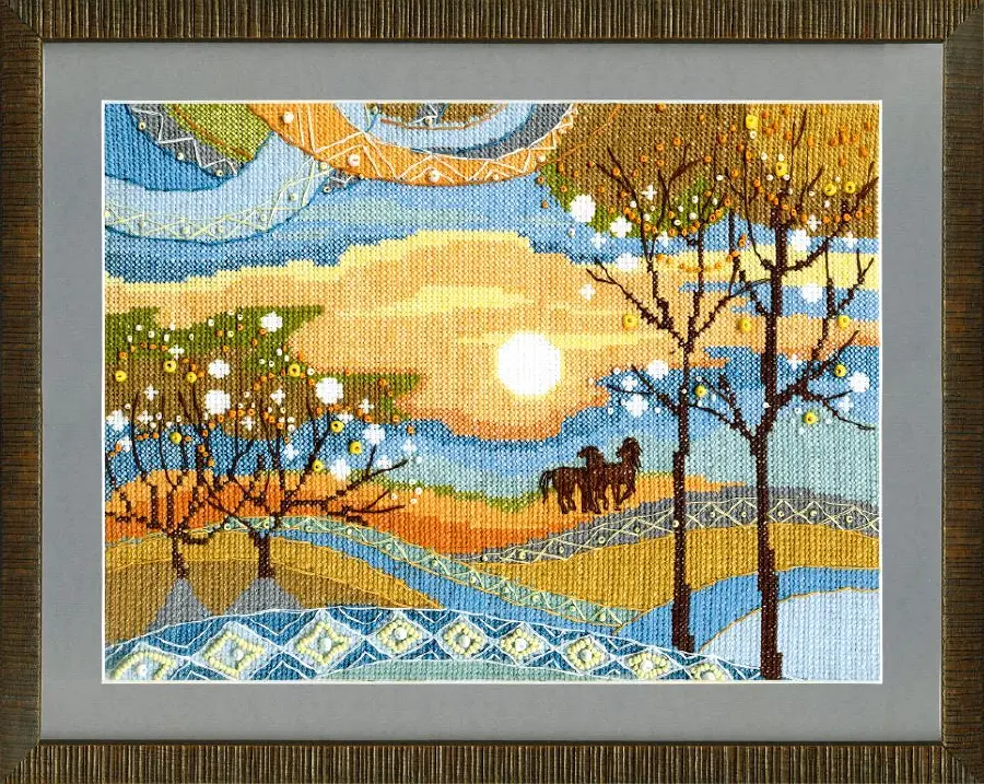 ВТ-1009 Набор для вышивания крестом Crystal Art "Дивный вечер". Catalog. Kits