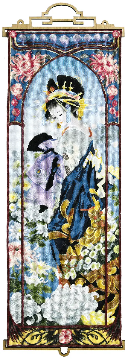 Набор для вышивки крестиком Чарівна Мить М-326 "Гейша с хризантемами". Catalog. Kits