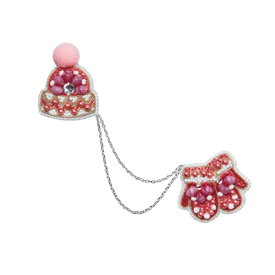 БП-283 Набор для изготовления броши Crystal Art "Шапка и варежка". Catalog. Kits