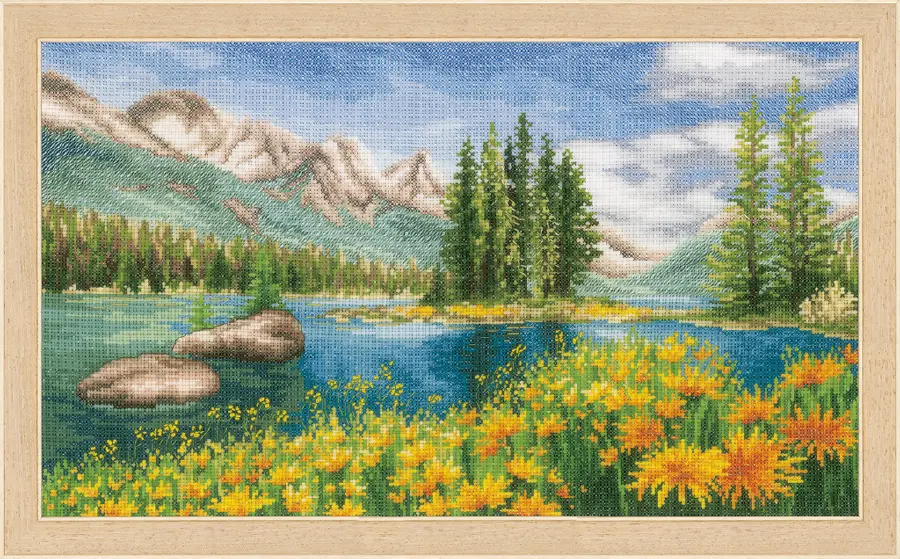 PN-0174811 Набор для вышивки крестом Vervaco Mountain landscape "Горный пейзаж". Catalog. Kits