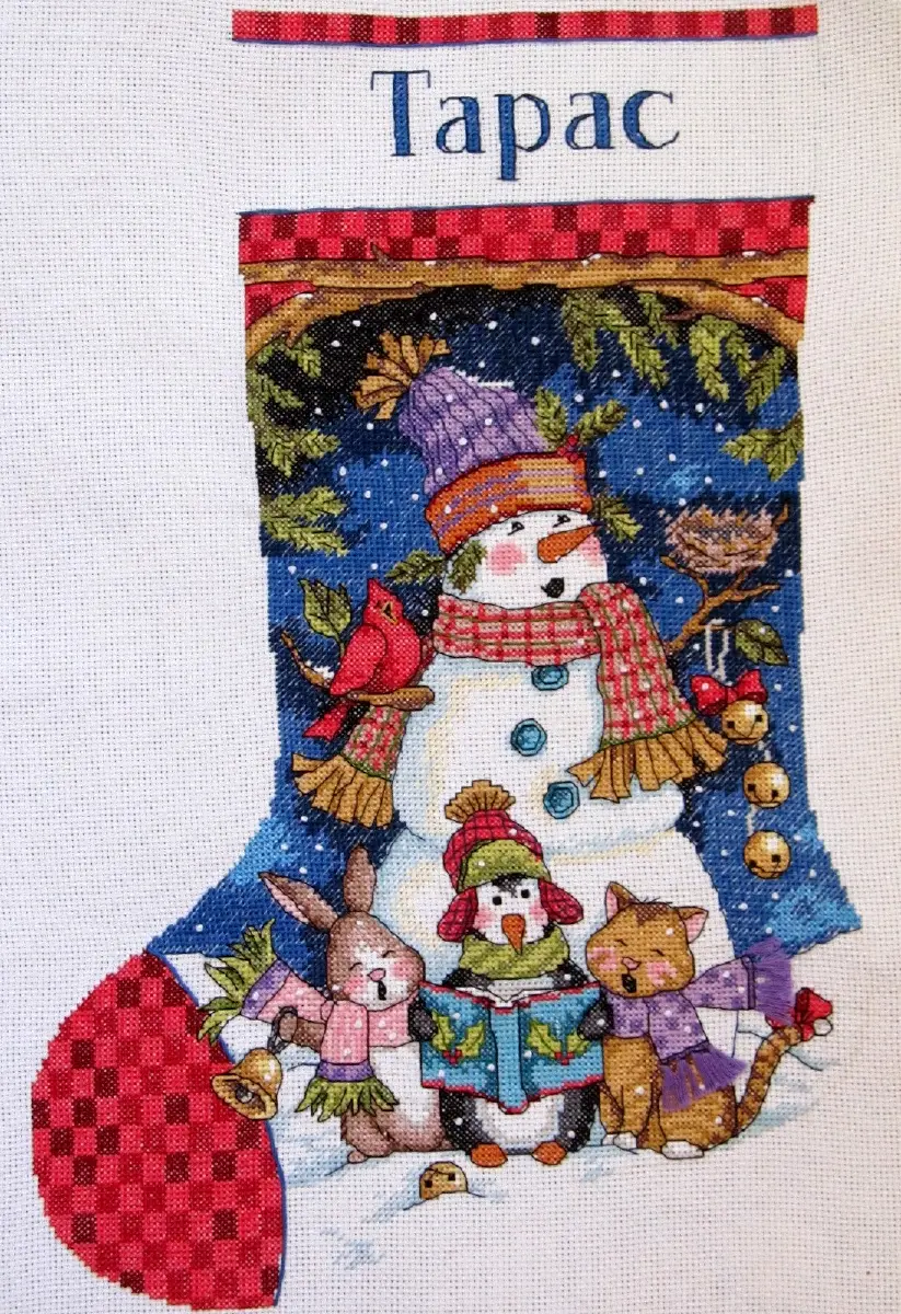08751 Набор для вышивания крестом DIMENSIONS Cute Carolers. Stocking "Симпатичные певцы. Чулок". Catalog. Kits