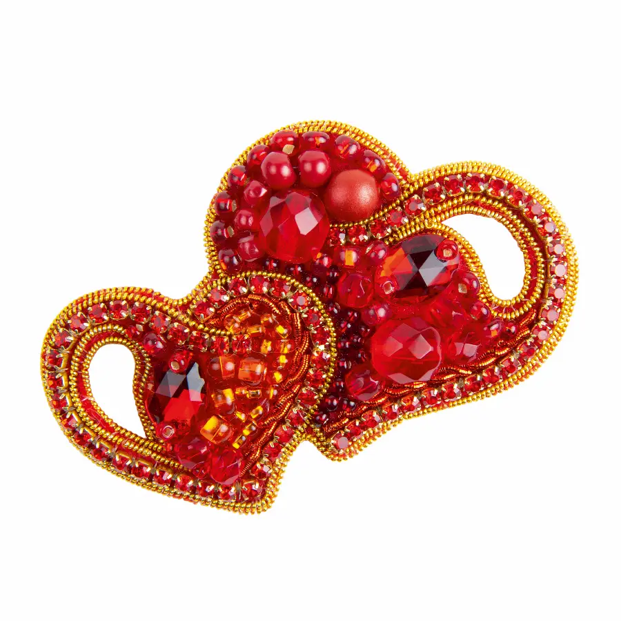 БП-342 Набор для изготовления броши Crystal Art "Сердца". Catalog. Kits