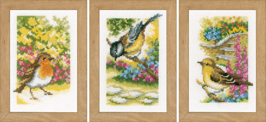 PN-0155883 Набор для вышивки крестом Vervaco "Садовые птицы". Catalog. Kits