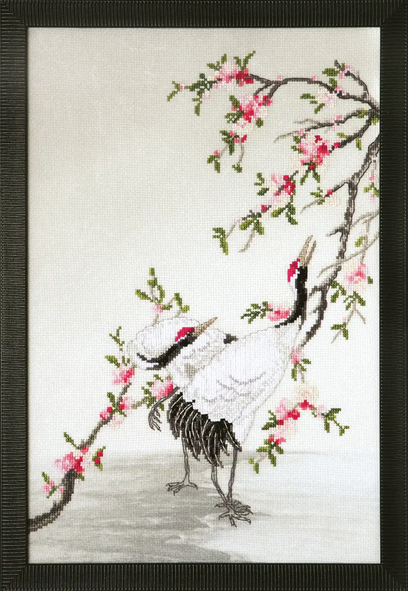 Набор для частичной вышивки крестом Чарівна Мить РК-123 "Журавли, собирающие росу". Catalog. Kits