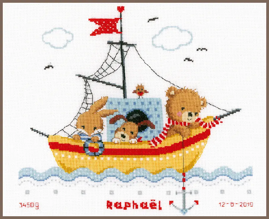PN-0168466 Набор для вышивки крестом Vervaco Boat sailing "Парусный спорт". Catalog. Kits