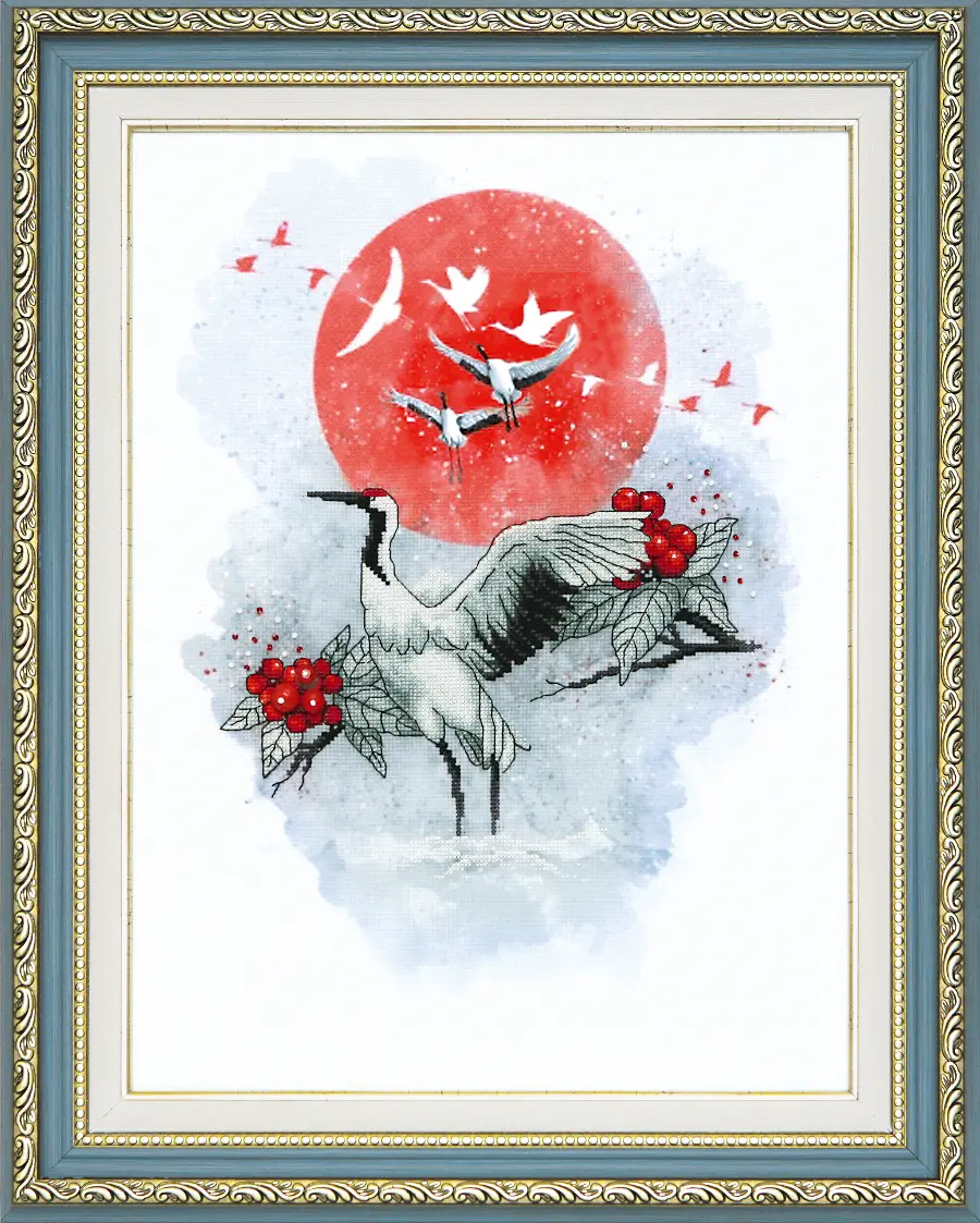 Набор для частичной вышивки крестом Чарівна Мить РК-098 "Журавлиная песня". Catalog. Kits