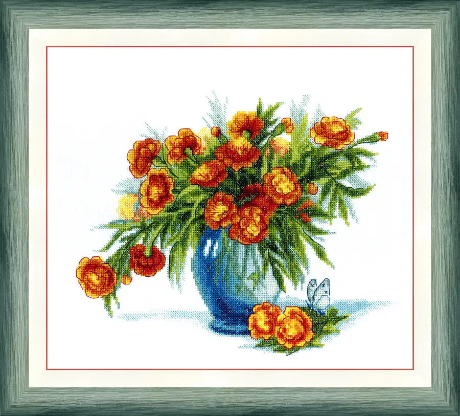 ВТ-166 Набор для вышивания крестом Crystal Art "Чернобривцы". Catalog. Kits