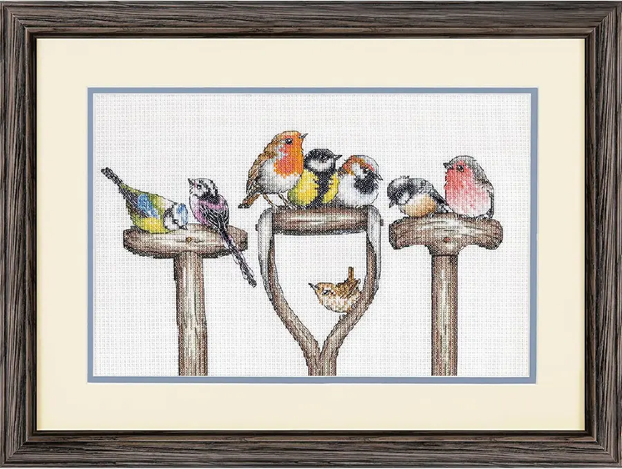 70-35447 Набір для вишивання хрестиком Forks and Feathers/Пташки DIMENSIONS. Catalog. Kits