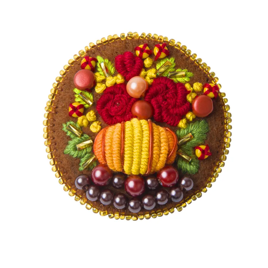 БП-287 Набор для изготовления броши Crystal Art "Тыквочка". Catalog. Kits