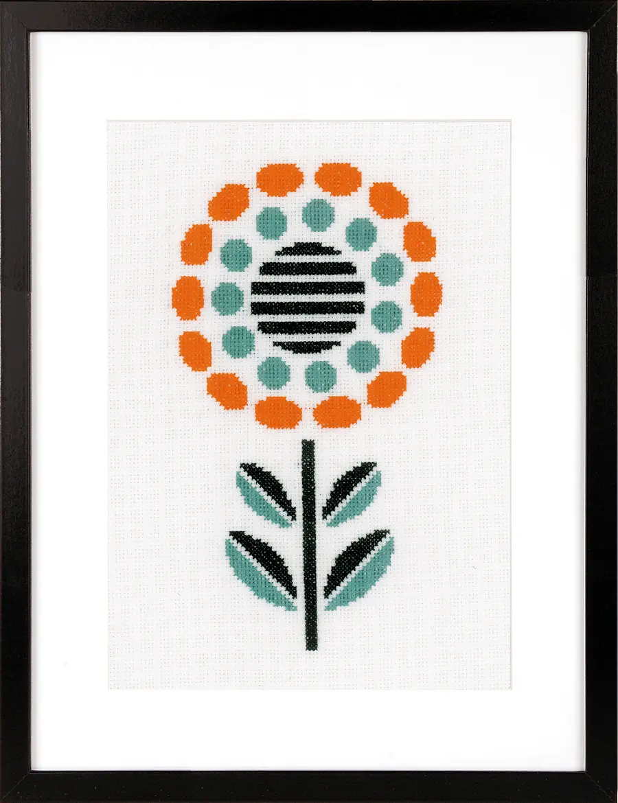 PN-0161613 Набор для вышивки крестом Vervaco Abstract Flower III "Абстрактный цветок III". Catalog. Kits