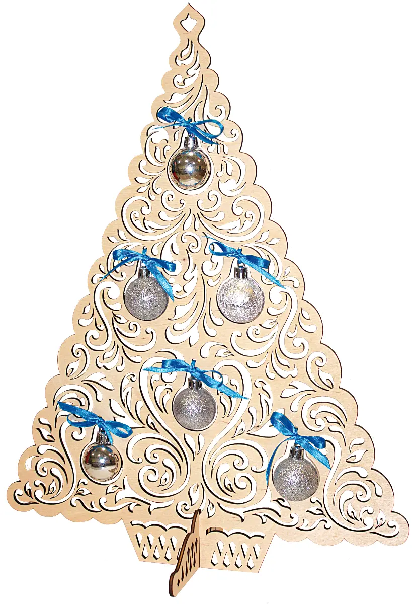 F-092 Набор новогоднее украшение из фанеры Чарівна Мить "Нарядная ёлочка". Catalog. Kits
