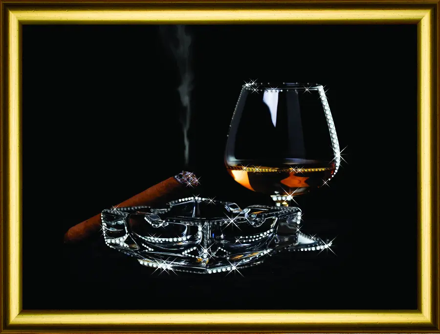 Набор картина стразами Crystal Art КС-1055 "Вечерний натюрморт". Catalog. Kits