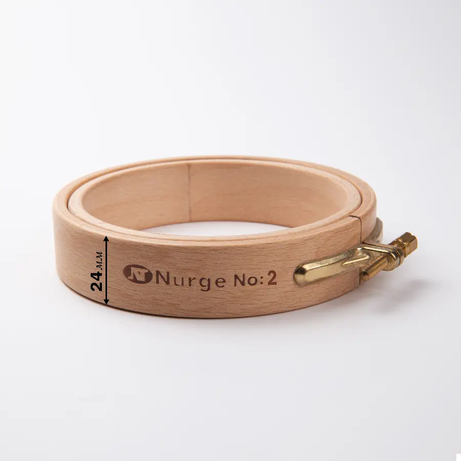 120-2 Пяльцы Nurge деревянные с винтом, высота обода 24мм, диаметр 130мм. Catalog. Embroidery and sewing. Tambour