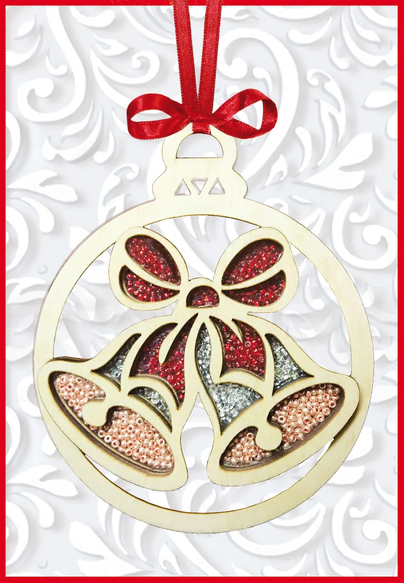 F-094 Набор новогоднее украшение из фанеры Чарівна Мить Новогодняя игрушка "Колокольчик". Catalog. Kits