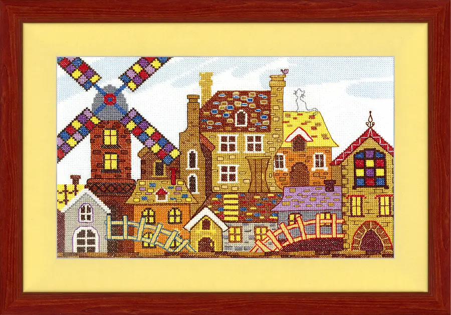 ВТ-106 Набор для вышивания крестом Crystal Art "Сказочный городок". Catalog. Kits