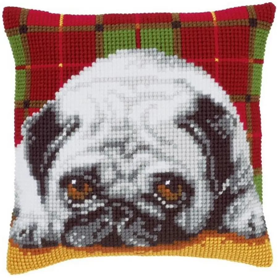 PN-0148811 Набор для вышивания крестом (подушка) Vervaco Mopshond "Мопс". Catalog. Kits